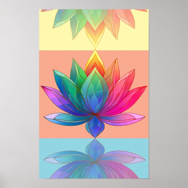 Impression d'art Radial Chakra Lotus Energy (Devant)