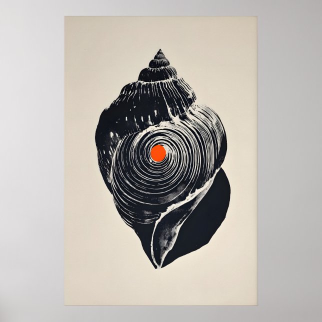 Impression d'art Shankha, coquille Saint-Jacques m (Devant)