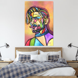 Impression d'art sur toile de l'homme peint