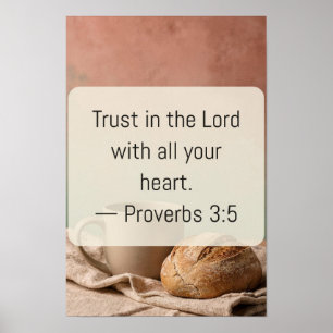 Impression d'art texte de foi chrétienne Proverbes
