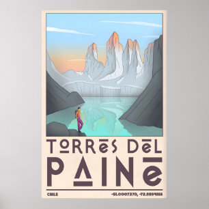 Impression d'art Torres Del Paine - Montagne Graph