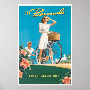 Impression de Bermudes Affiche de voyage vintage A