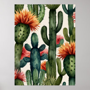 Impression de cactus mexicain vibrant