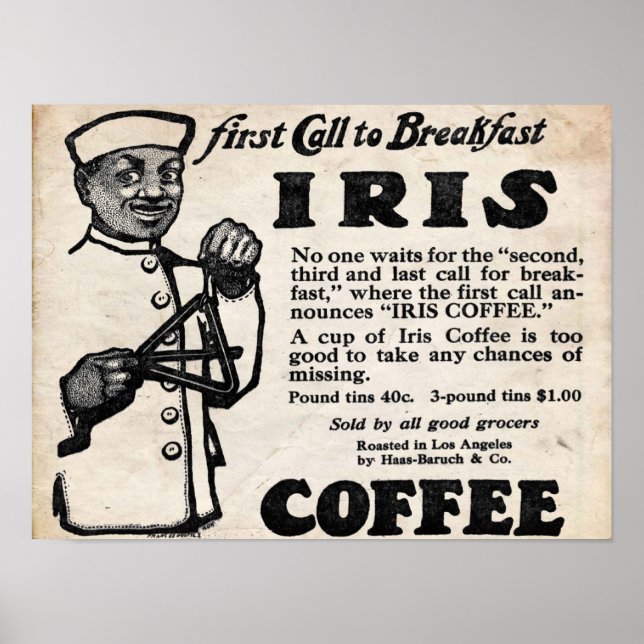 Impression de café Vintage Iris (Devant)
