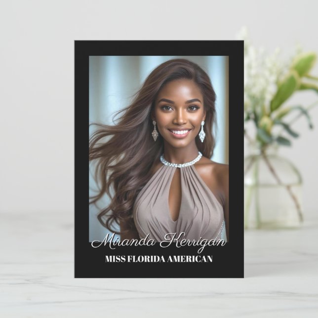 Impression de carte autographique modifiable - Arr (Debout devant)