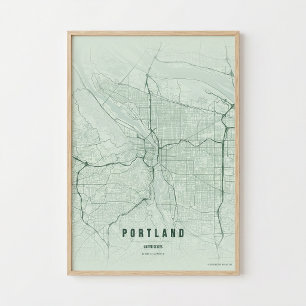 Impression de carte de Portland Oregon Cadeau Post