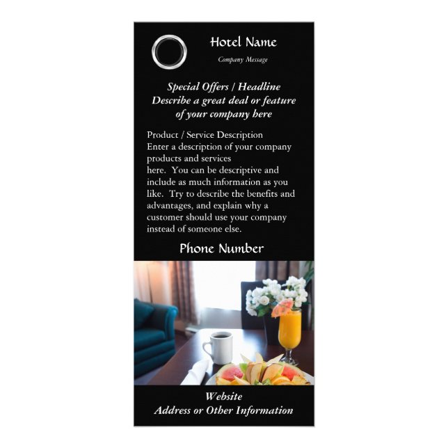 Impression de carte de support d'hôtel (Devant)