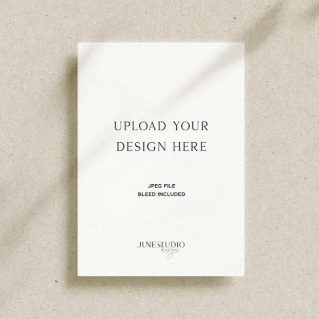 Impression de carte monoface de 5 x 7 pouces (5x7" Invitation Card Print, single sided card printing, 5x7 inches card printing, custom print menu)