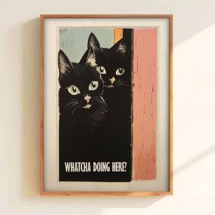 Impression de chat de salle de bain pour la décora