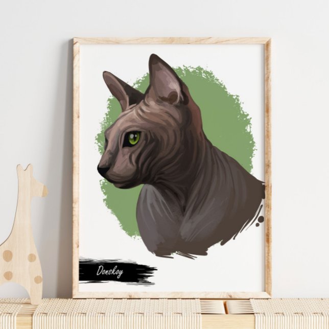 Impression de chat Donskoy | Impression murale de  (Créateur téléchargé)