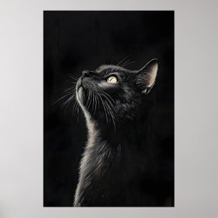 Impression de chat noir lunatique, Cottagecore got