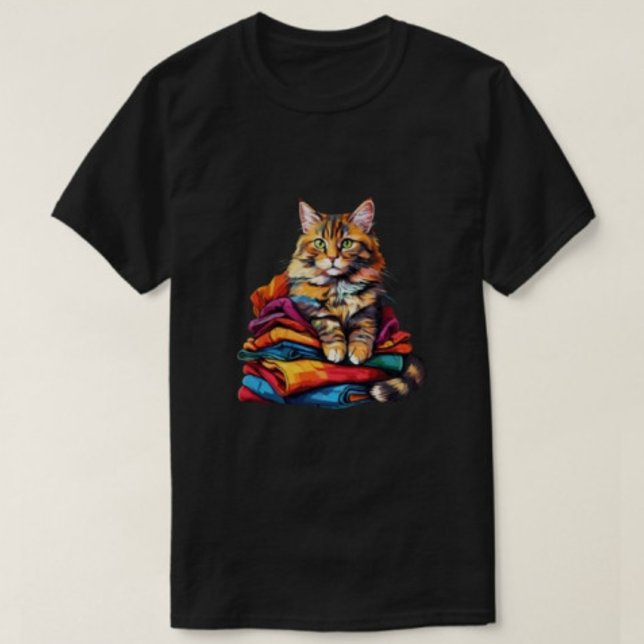 Impression de chat T-shirts noirs pour hommes mode (Créateur téléchargé)