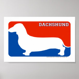 Impression de Chien de la Ligue majeure de Dachshu