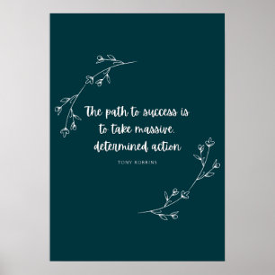 Impression de citation inspirante d'action massive