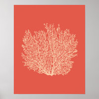 Impression de corail de ventilateur, pêche sur cor