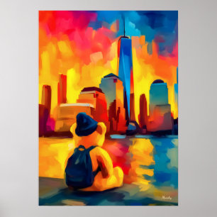 Impression de coucher de soleil Fauve Teddy à New 