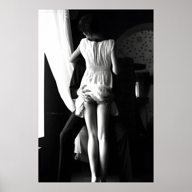 Impression de couple, photographie vintage en noir (Devant)