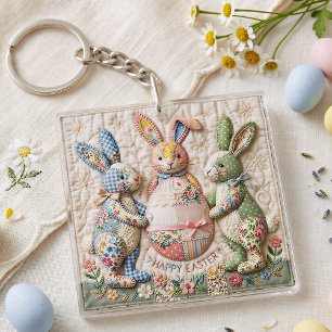 Impression de courtepoint en patchwork faux lapin