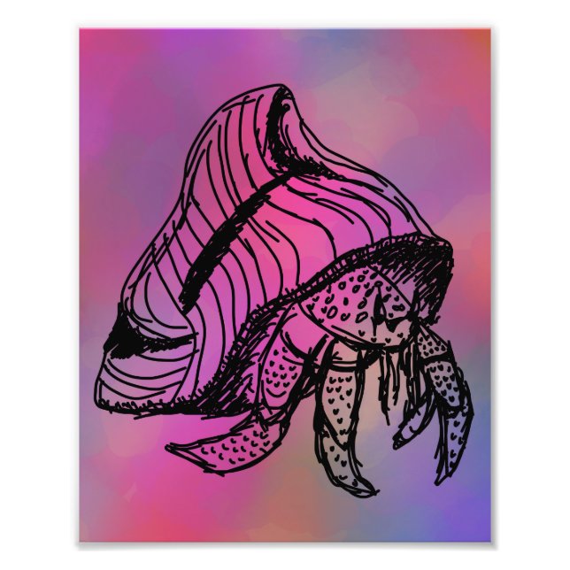Impression de crabe hermite (Devant)