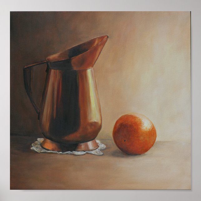 Impression de cuivre et d'art orange (Devant)
