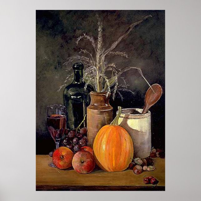 Impression de décor d'automne sur table (Devant)