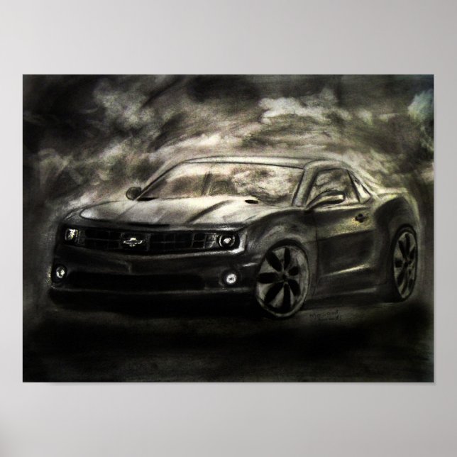 Impression de dessin Chevrolet Camaro (Devant)