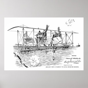 Impression de dessin d'art Bomber Bomber Biplane 1