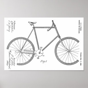 Impression de dessin d'art breveté à bicyclette 18