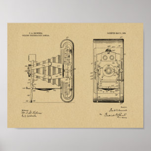 Impression de dessin d'art breveté de 1908 pour ca