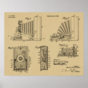 Impression de dessin d'art breveté de 1918 pour ca