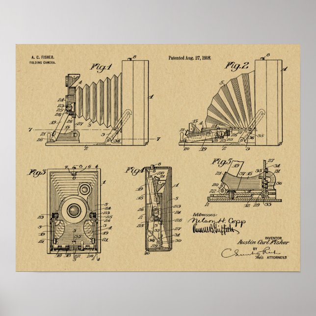 Impression de dessin d'art breveté de 1918 pour ca (Devant)