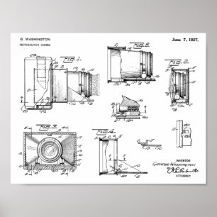 Impression de dessin d'art de la caméra Vintage 19
