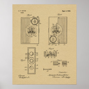 Impression de dessin d'art de la caméra Vintage 19