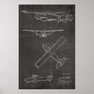Impression de dessin d'art de l'avion à boucle arr