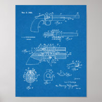 Impression de dessin d'art Vintage d'armes à feu d
