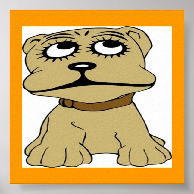 Impression de dessin de chien (Devant)