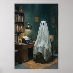 Impression de fantôme de bureau vintage Art de mac