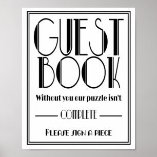 Impression de fête de mariage "Puzzle du livre d'o