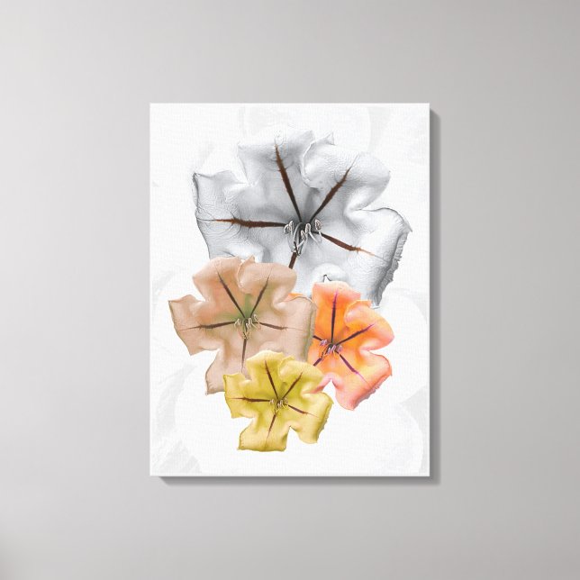 Impression de fleurs de couleur neutre (Recto)
