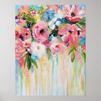 Impression de fleurs sauvages, papier affiche d'ar