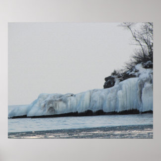 Impression de glace du lac Supérieur