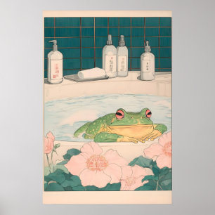 Impression de grenouille dans une baignoire Japand