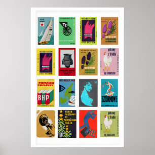 Impression de grille d'étiquette de boîte d'allume