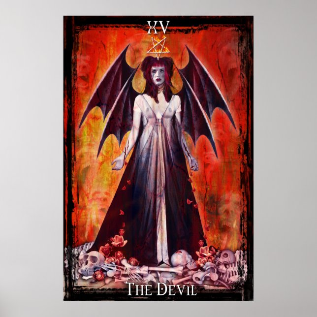 Impression de la carte Devil Tarot (Devant)