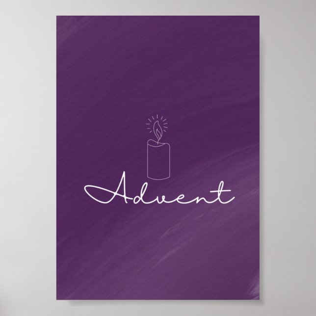 Impression de la carte liturgique de l'Avent (Devant)