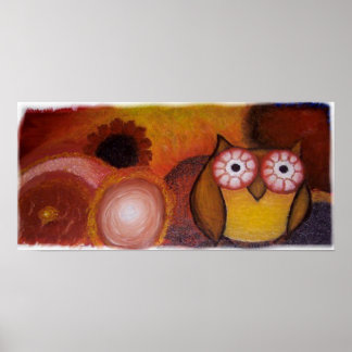 Impression de la chouette d'art