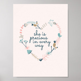 Impression de la crèche pour fille, citation de la