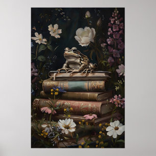 Impression de la librairie grenouille vintage, Dar