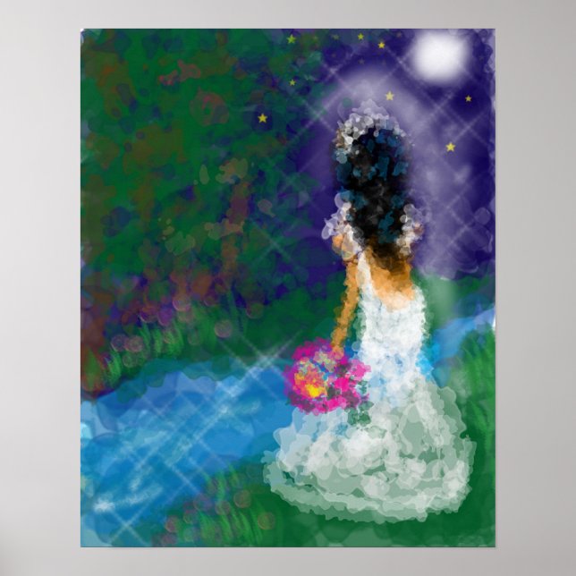 Impression de la mariée de soirée enchantée (Devant)