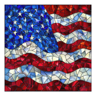 Impression de la photo en verre tendu du drapeau a